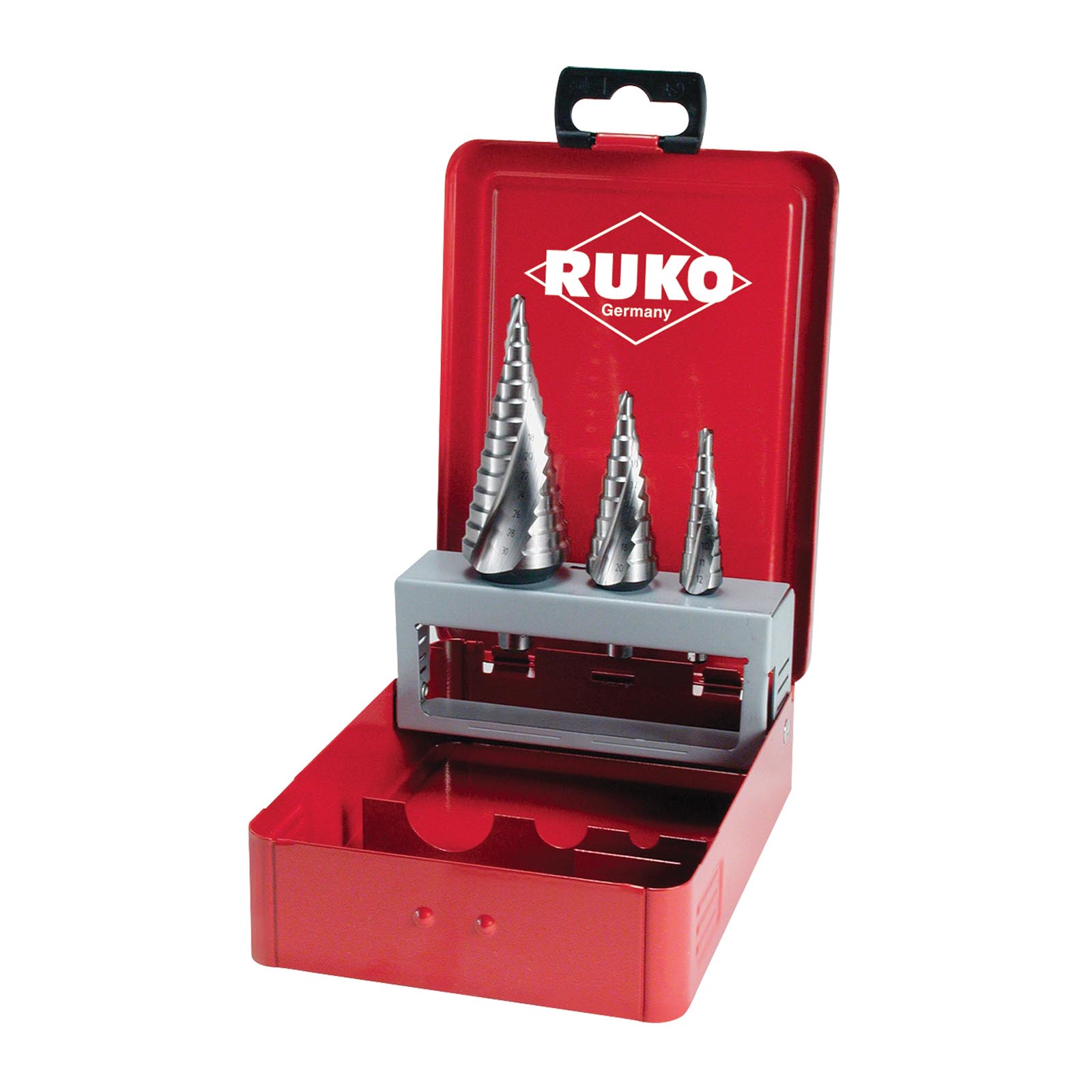 Sada stupňovitých vrtáků HSS (3ks) RUKO