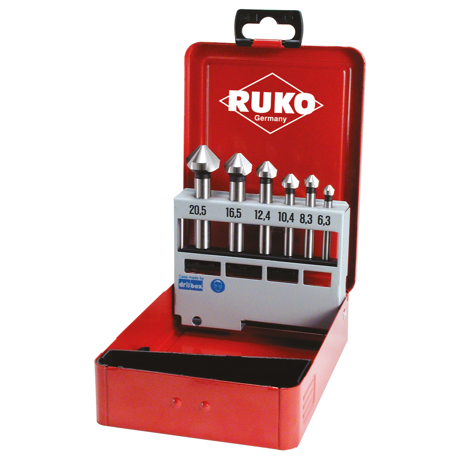 RUKO Sada kuželových a odhrotovacích záhlubníků 6