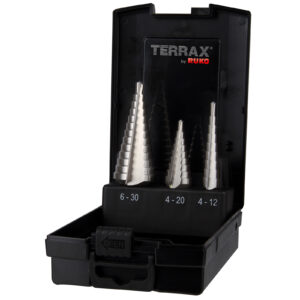 Sada stupňovitých vrtáků HSS (3ks) RUKO ø 4-12 mm/ø 4-20 mm/ ø 6-30 mm