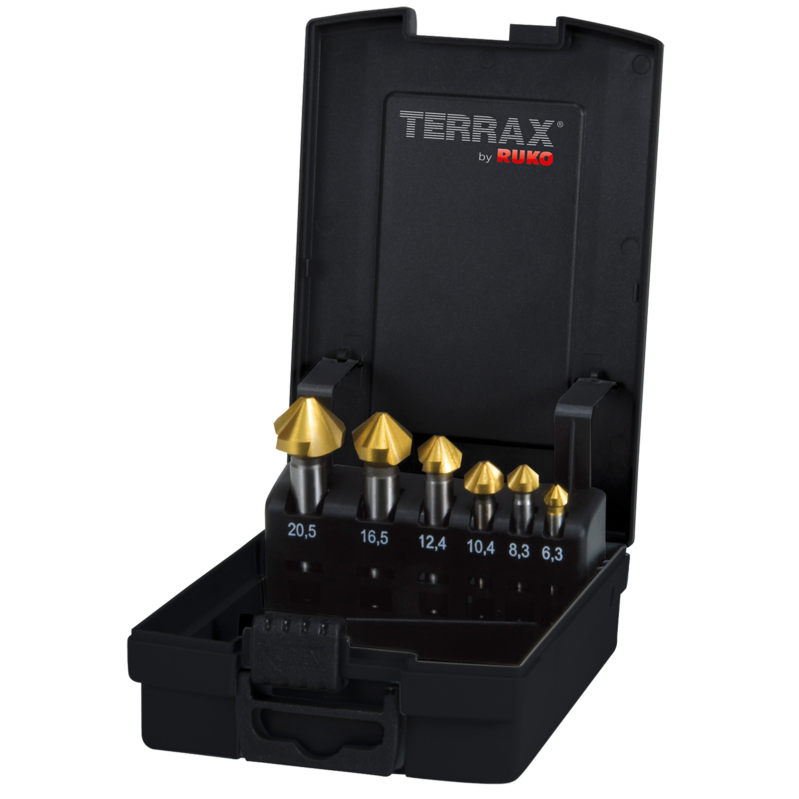 RUKO Sada záhlubníků do kovu HSS-Tin 6-dílná