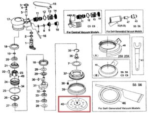 Aircraft® Talíř excentrické brusky ESS 150 Komposit PRO (pos.40)