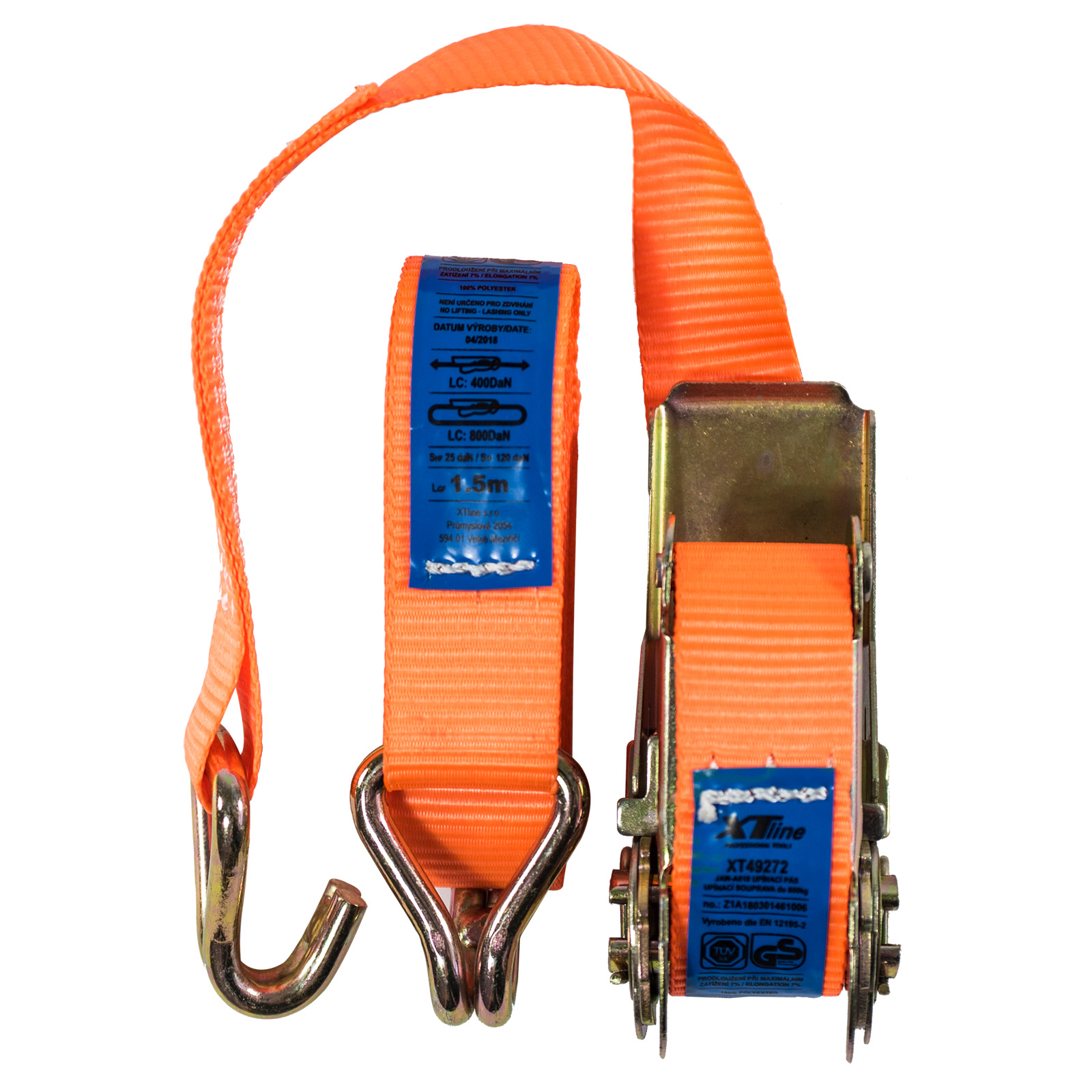 XTline Pás na upínání nákladů TUV 800kg | 25x8000mm