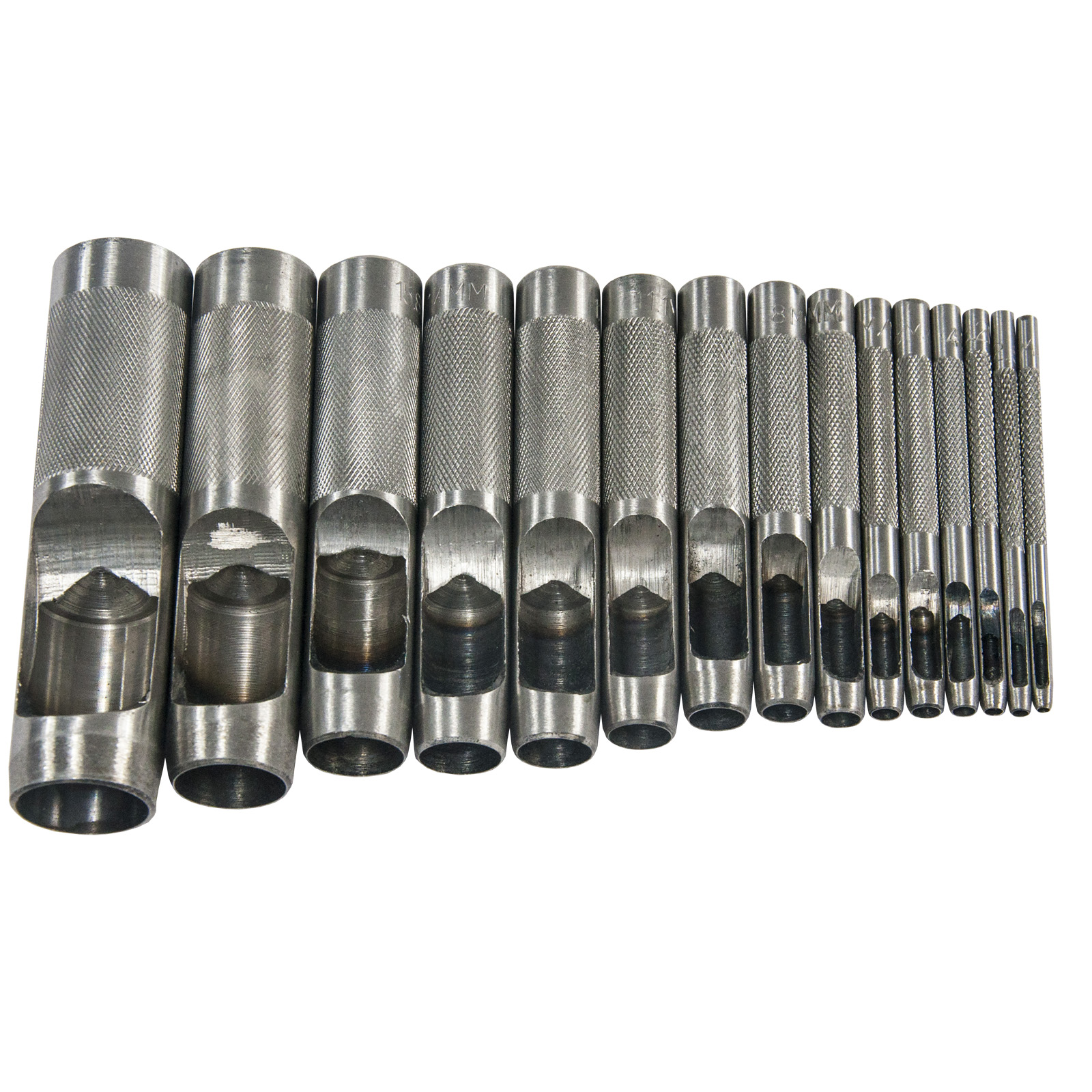 Sada děrovačů 2-22mm 15 dílů - textilní obal