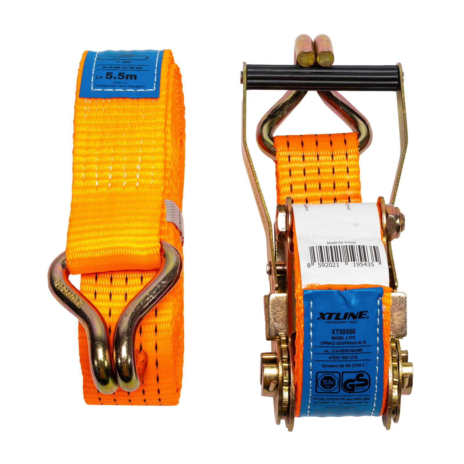 Pás na upínání nákladů 5000kg 50x14000mm TD50 TUV XTline XT50514