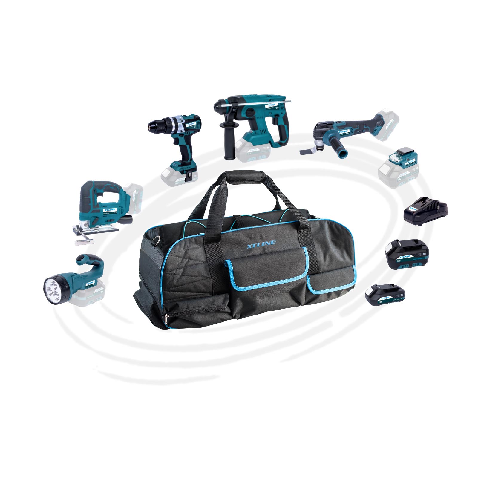 Sada aku nářadí 18V 10 dilů XTline XT102610