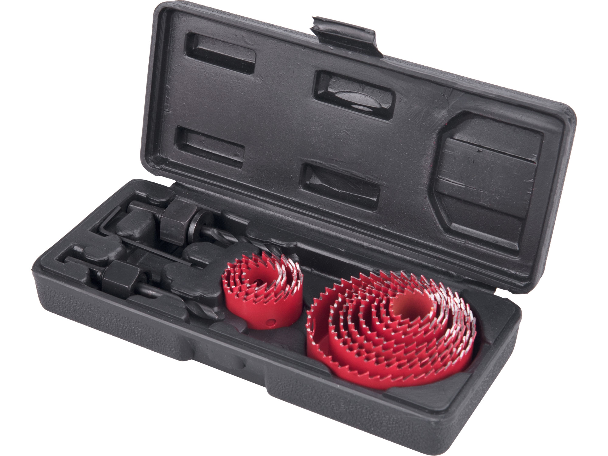 Sada korunkových vrtáků HSS (12ks) EXTOL PREMIUM ø 19/22/25/32/36/38/44/51/58/64/76 mm