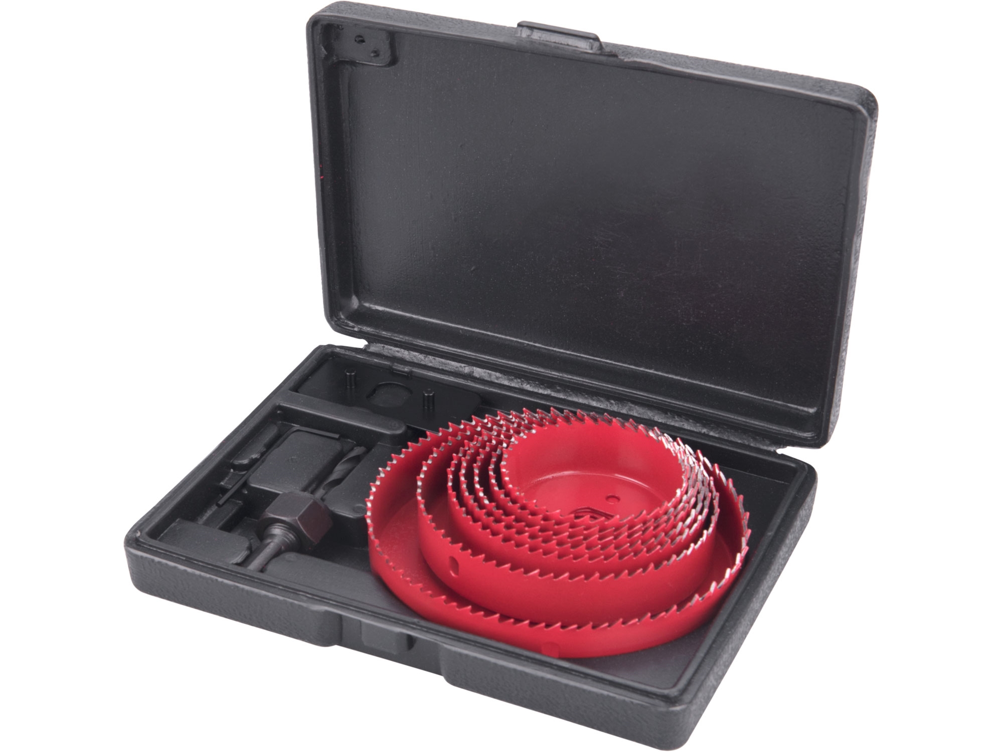 Sada korunkových vrtáků HSS (7ks) EXTOL PREMIUM ø 64/70/76/82/89/102/127 mm