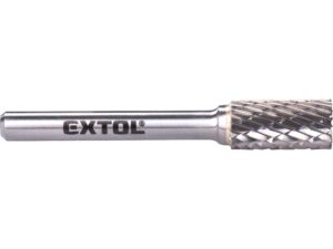 Karbidová fréza EXTOL INDUSTRIAL válcová s čelním ozubením ø 10x20 mm - stopka 6 mm (střední sek)