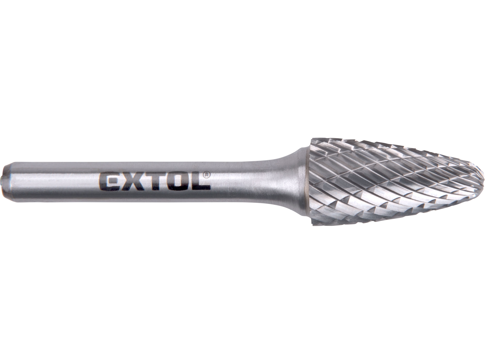 Karbidová fréza EXTOL INDUSTRIAL kulatý oblouk ø 12x25 mm - stopka 6 mm (střední sek)