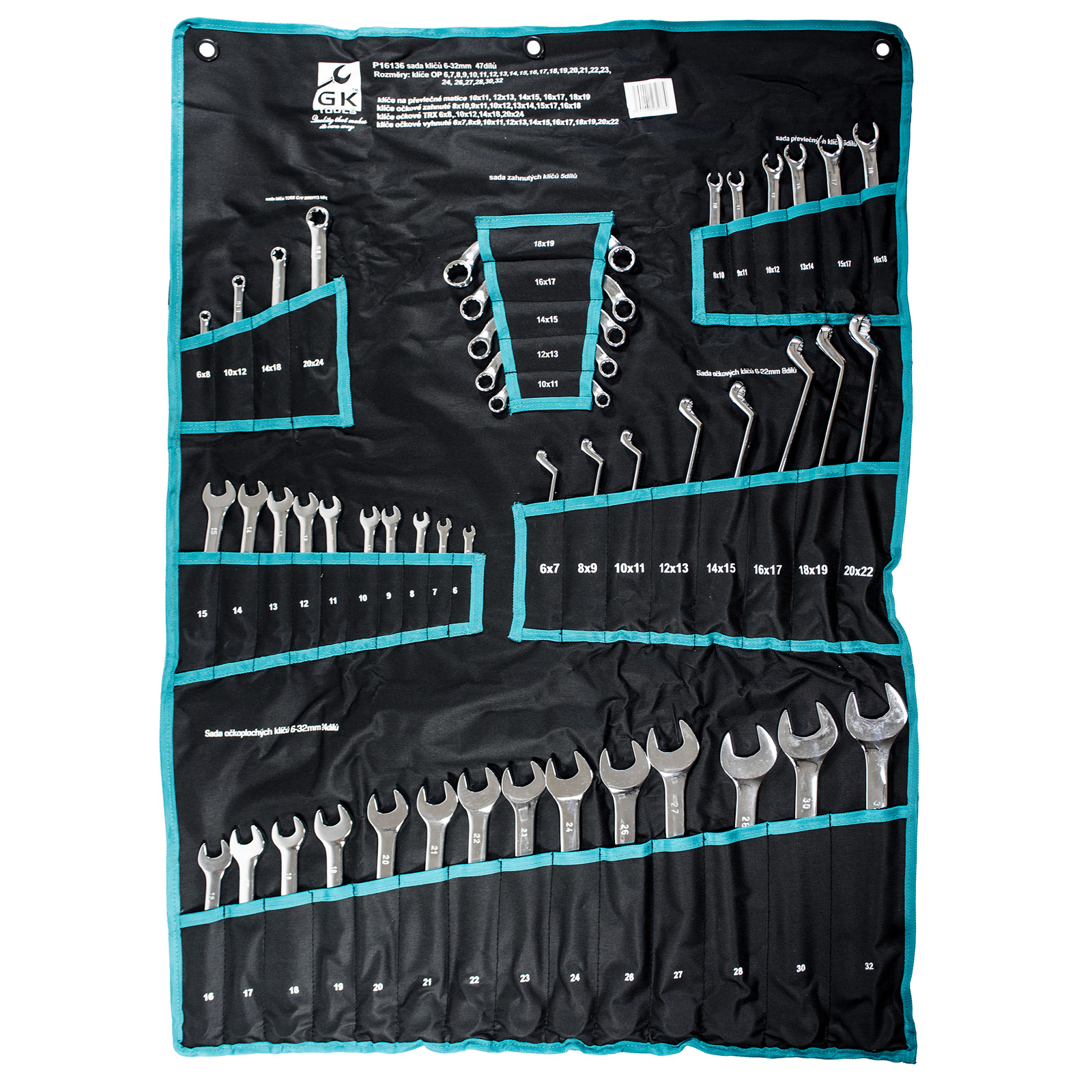 Sada klíčů (47 ks) 6-32 mm GK TOOLS