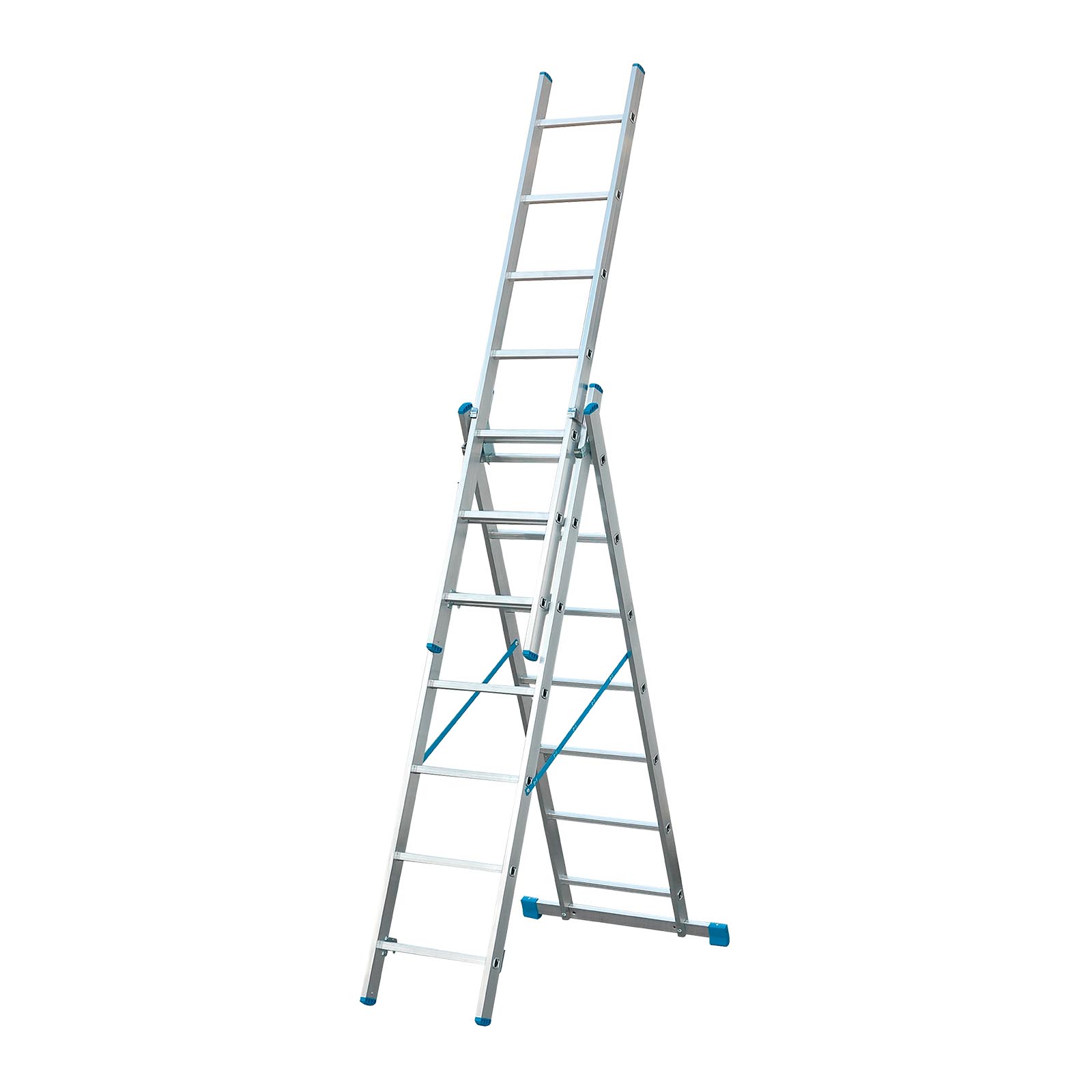 XTline Žebřík 3x9 trojdílný hliníkový EU