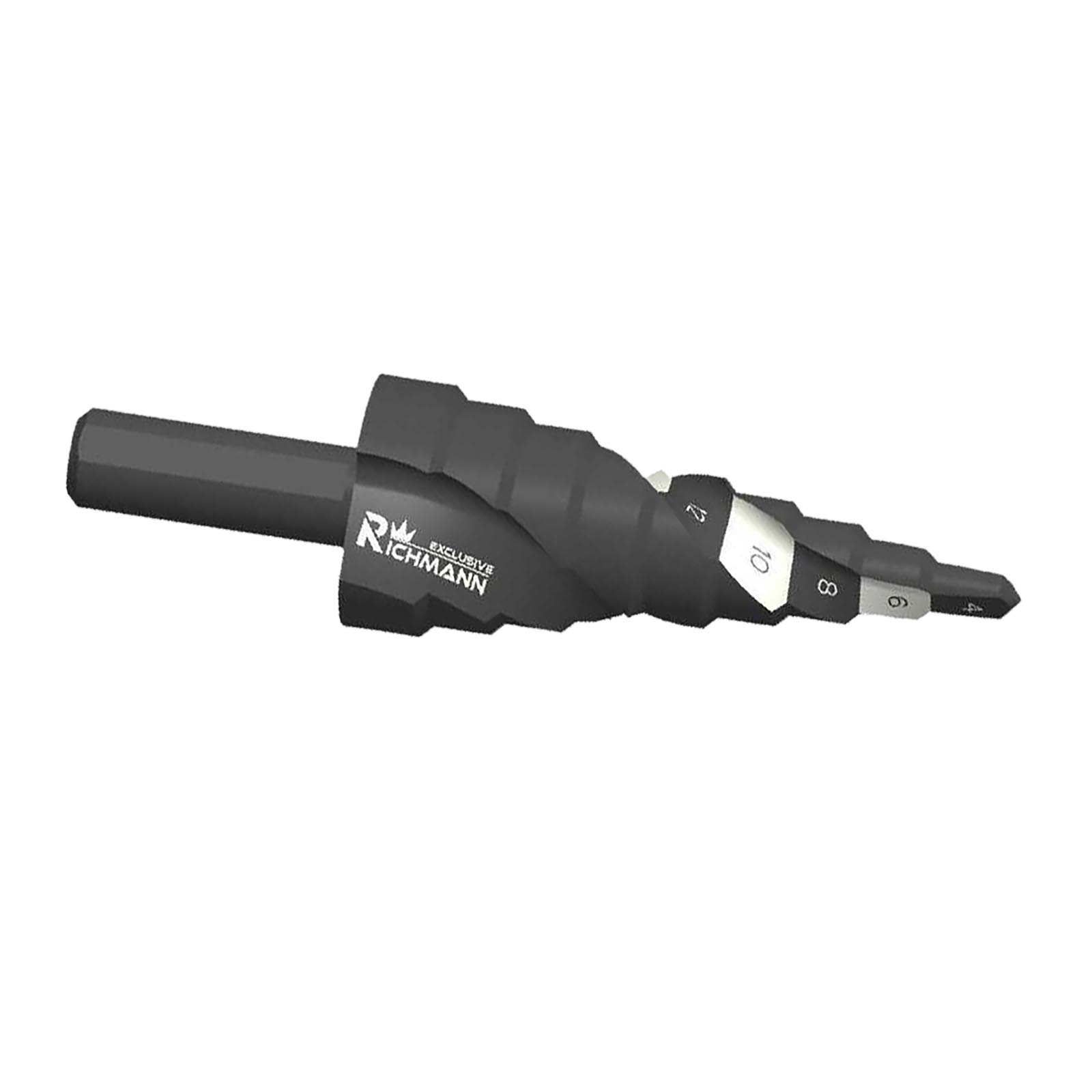 Stupňovitý vrták do kovu TiN RICHMANN Dostupné varianty: Stupňovitý vrták do kovu TiN RICHMANN ø 4-32 mm
