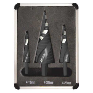 Sada stupňovitých vrtáků HSS-TiN (3ks) RICHMANN ø 4-12 mm/ø 4-20 mm/ ø 4-32 mm