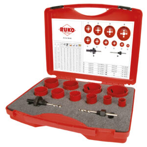 Sada korunkových vrtáků HSS Bi-metal (7ks) RUKO ø 19/22/25/29/35/38/44/51/57/64 mm