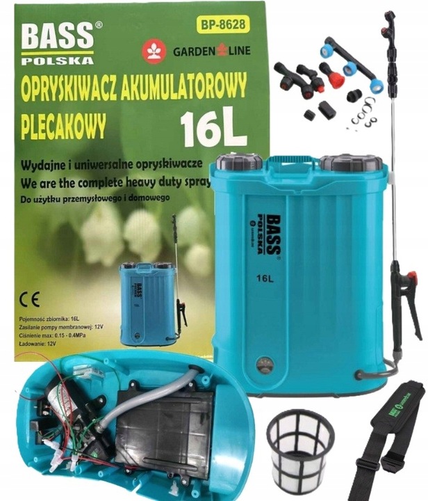 Aku zádový postřikovač 16l 8628 BASS