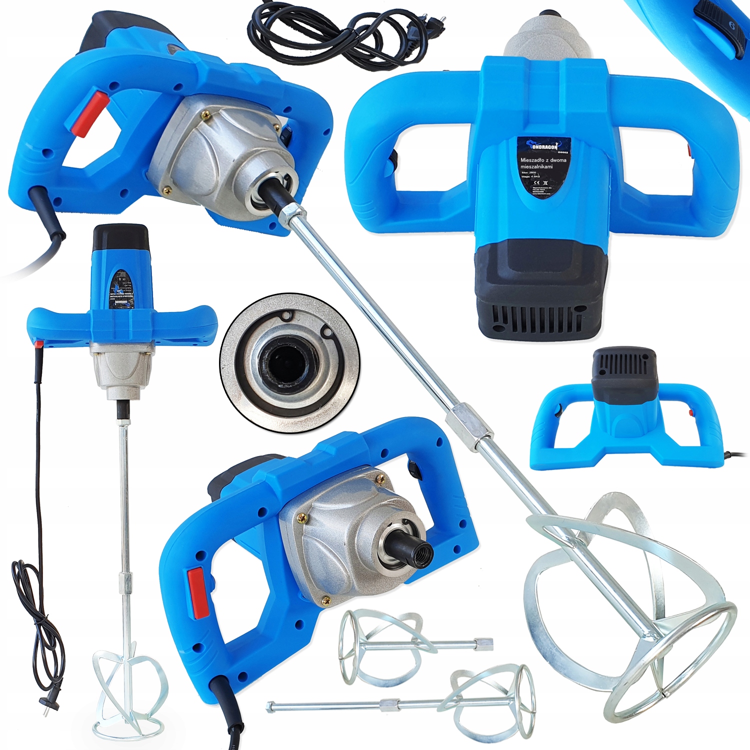 ONDRAGON Míchadlo stavebních směsí 3200W BX-1500 BOXER + 2 míchadla