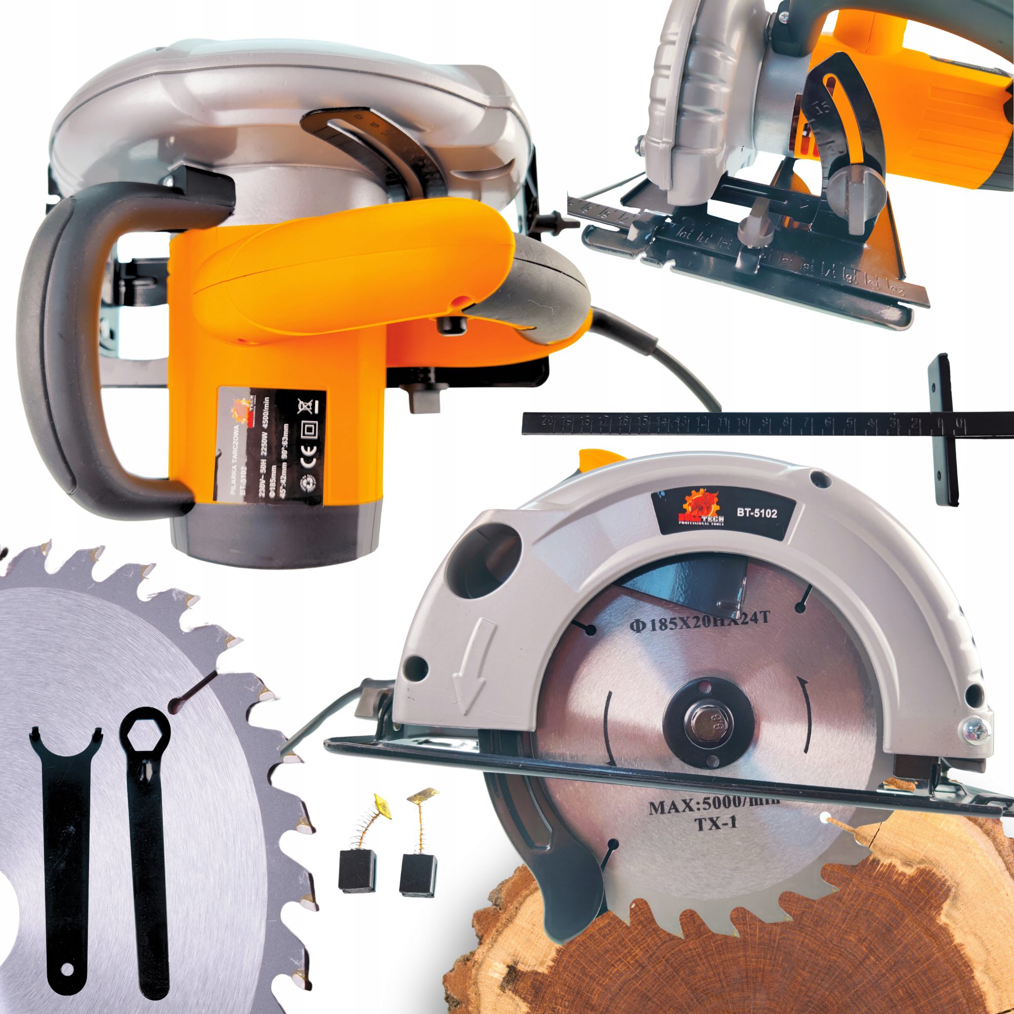 Okružní pila na dřevo LASER 185mm 1650W RS554 ONDRAGON