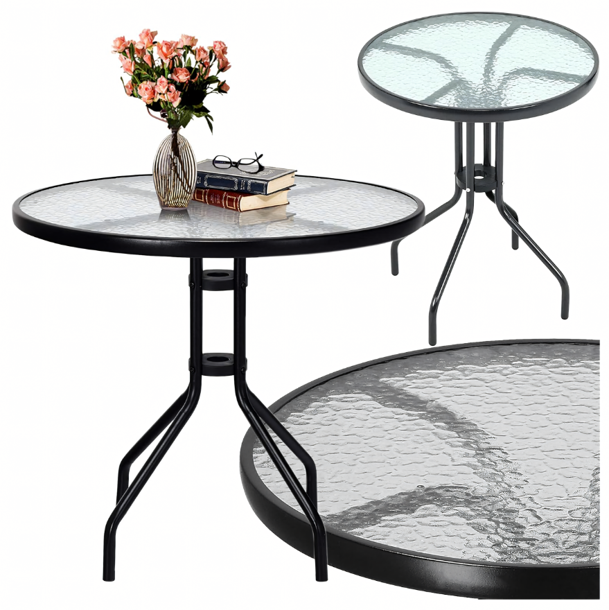 Jipos Tools Skleněný stůl na terasu 60cm R1825 JIPOS