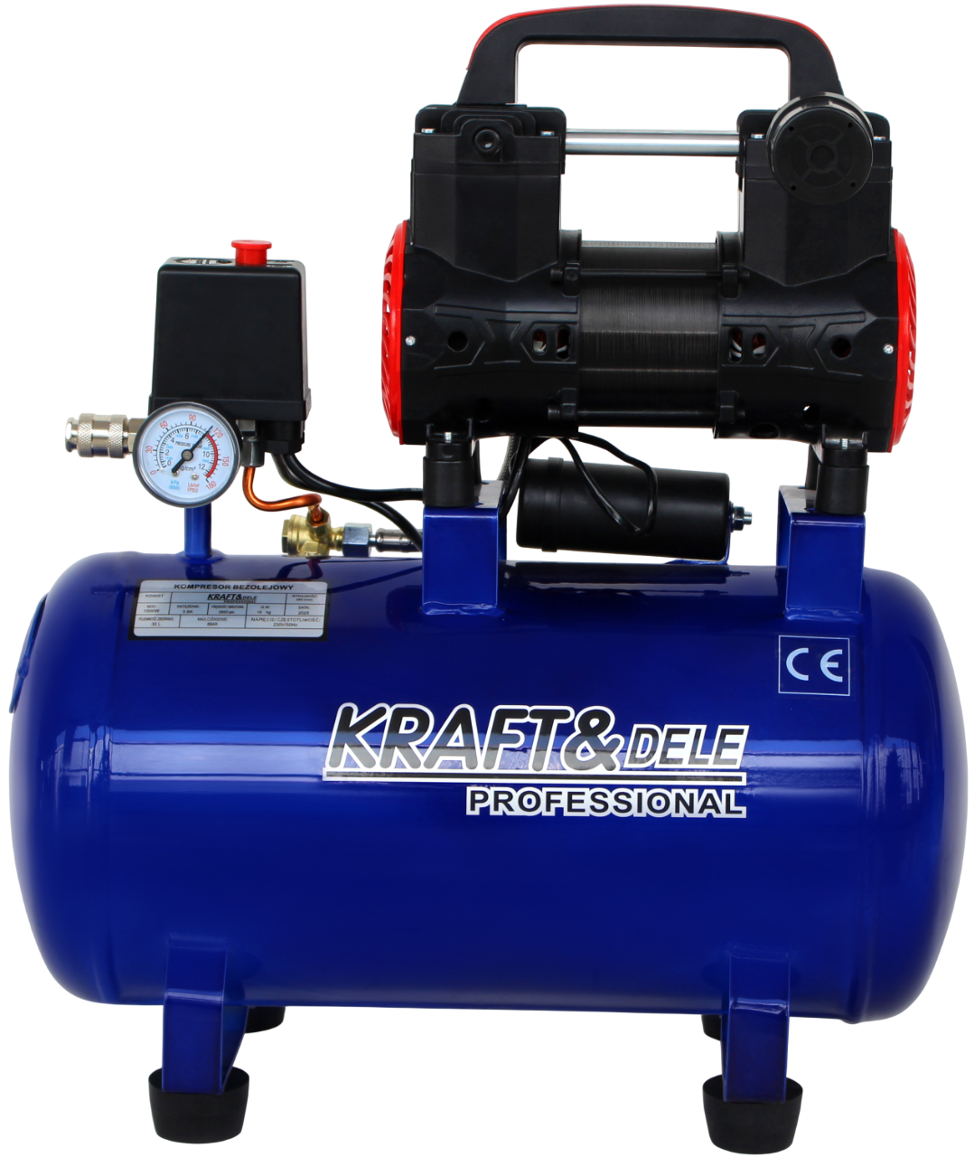 Bezolejový kompresor 30l KD4091 KRAFT&DELE