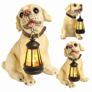 Jipos Tools Solární dekorace - pes s lucernou R2172 JIPOS