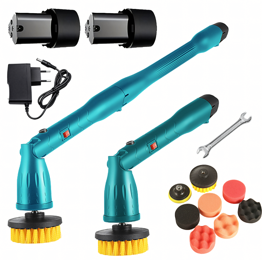 Jipos Tools Aku rotační kartáč 2x12V + nástavce R2311 JIPOS