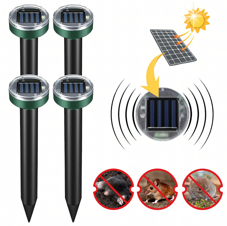 Jipos Tools Solární odpuzovač krtků a hlodavců 4ks R1795 JIPOS