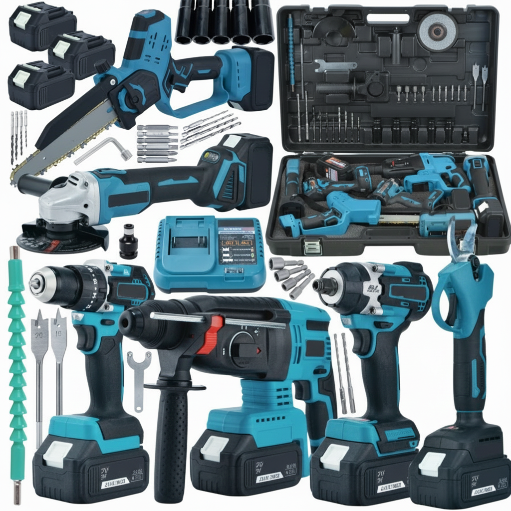 Sada aku nářadí 6v1 v kufru 4x36V BX3436 BOXER