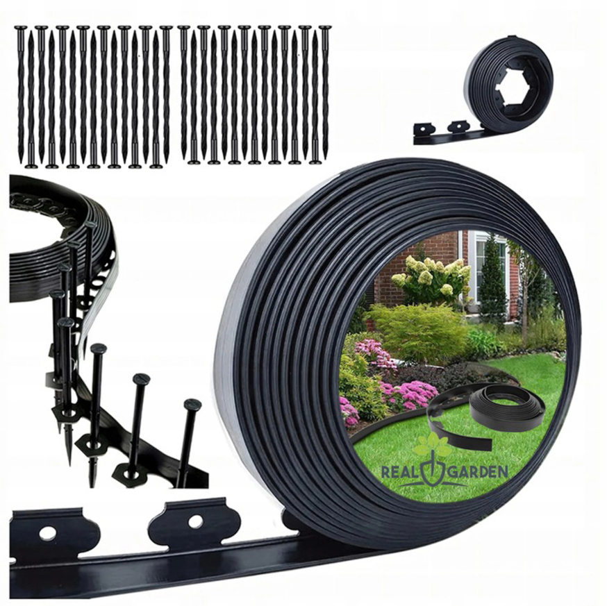 Jipos Tools Plastový obrubník 6cm x 10m + 30 kolíků R1020 JIPOS