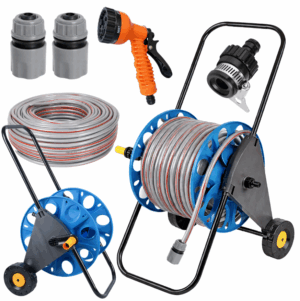 Jipos Tools Zahradní vozík s 50m hadicí + sada konektorů R2130 JIPOS