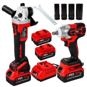 Jipos Tools Sada úhlové brusky a rázového utahováku 2x21V 28006 OPEX