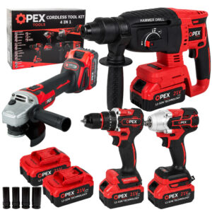 Jipos Tools Sada aku nářadí 4v1 2x21V 28007 OPEX