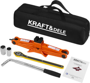Trapézový zvedák 2T 120-420mm + klíč KD3526 KRAFT&DELE