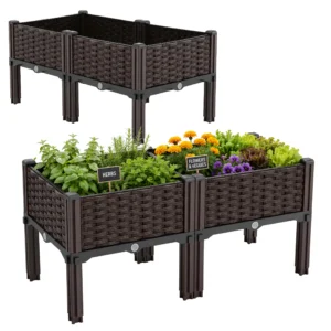 Jipos Tools Zvýšený truhlík na květiny a zeleninu modulární 80x40x38cm hnědý R2525 JIPOS