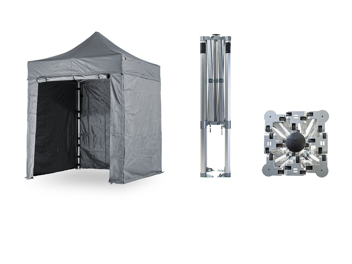 Nůžkový párty stan 2x2 m BIG HEXAGON EXTREME Barva opláštění (Zvolte variantu): 17A - ANTRACIT