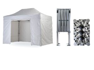 Nůžkový párty stan 2x4 m TENTino BIG HEXAGON Barva opláštění (Zvolte variantu): 10B - SVĚTLE HNĚDÁ
