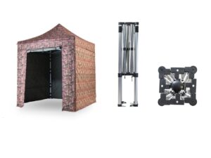 Nůžkový párty stan 2x2 m TENTino SMALL HEXAGON Barva opláštění (Zvolte variantu): 16A - MASKÁČOVÁ