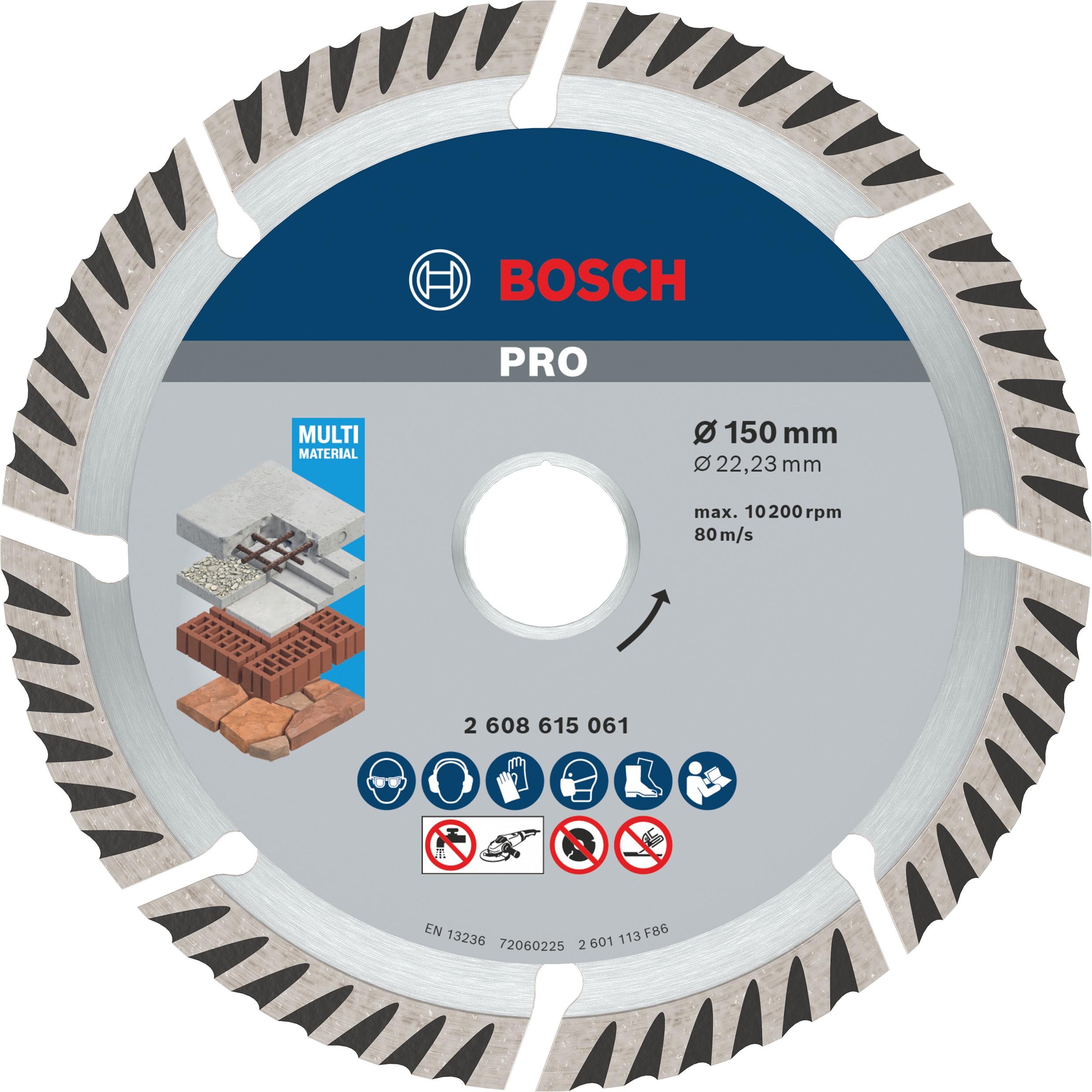 Diamantový segmentový řezný kotouč Bosch Standard for universal ø 150x22