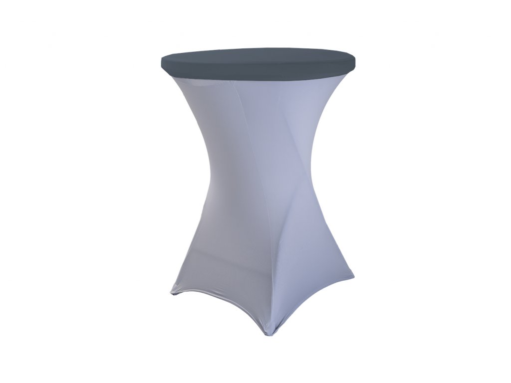 TENTino Elastická čepice STANDARD na desku bistro stolu 60 cm VÍCE BAREV Barva ubrusu: TMAVĚ ŠEDÁ / ANTRACIT