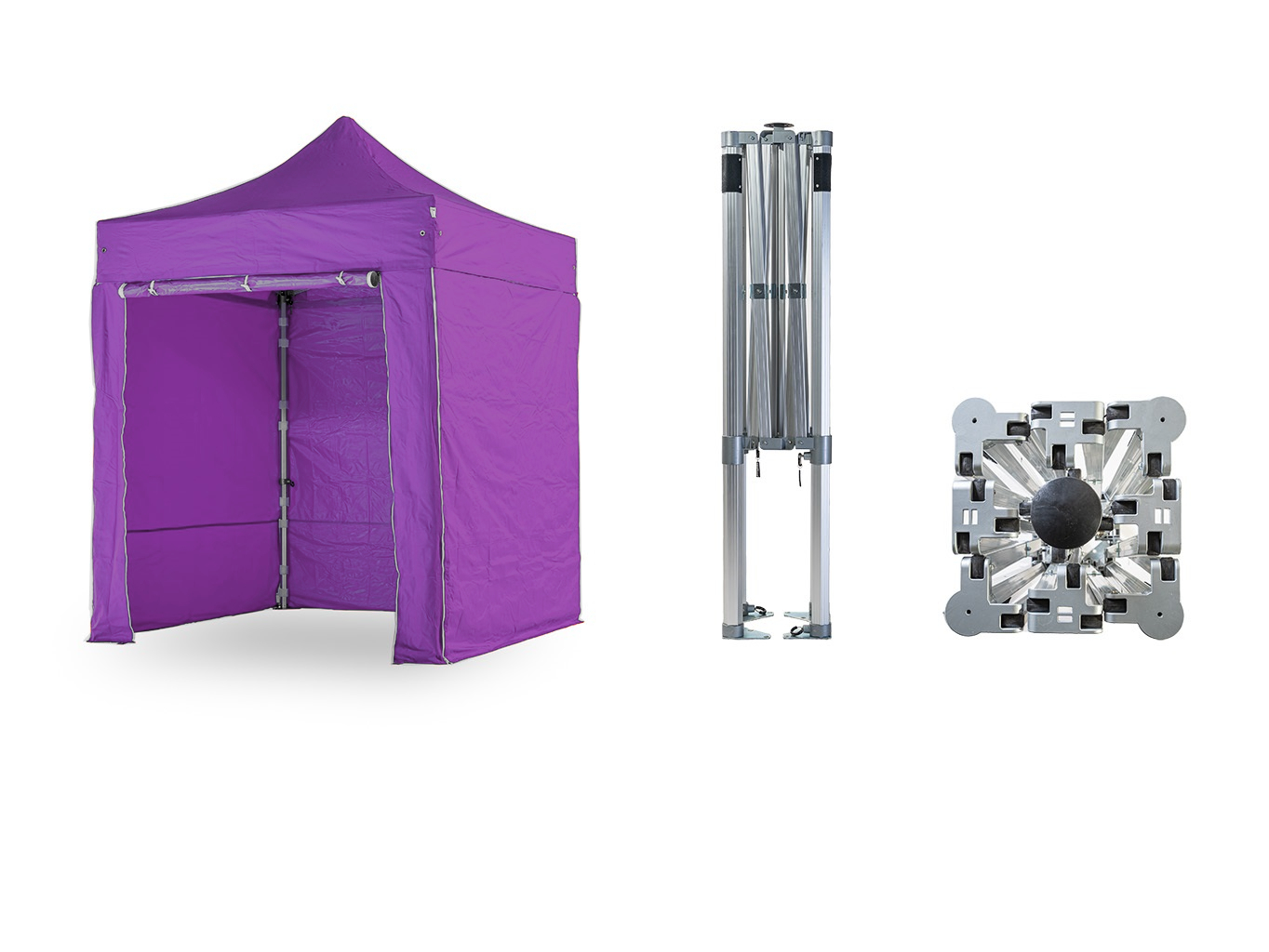 Nůžkový párty stan 2x2 m TENTino BIG HEXAGON Barva opláštění (Zvolte variantu): 15A - FIALOVÁ