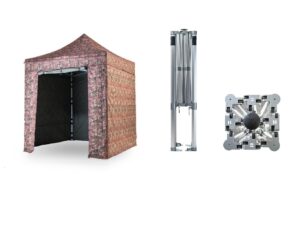 Nůžkový párty stan 2x2 m TENTino BIG HEXAGON Barva opláštění (Zvolte variantu): 16A - MASKÁČOVÁ