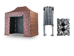 Nůžkový párty stan 2x3 m TENTino BIG HEXAGON Barva opláštění (Zvolte variantu): 16A - MASKÁČOVÁ
