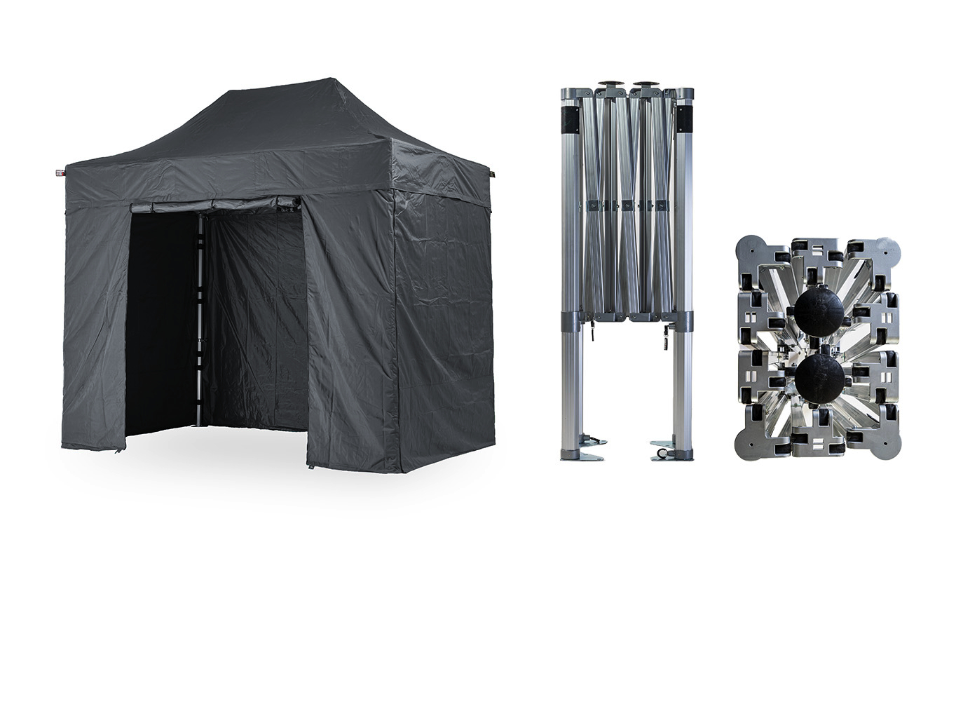 Nůžkový párty stan 2x3 m TENTino BIG HEXAGON Barva opláštění (Zvolte variantu): 17A - ANTRACIT