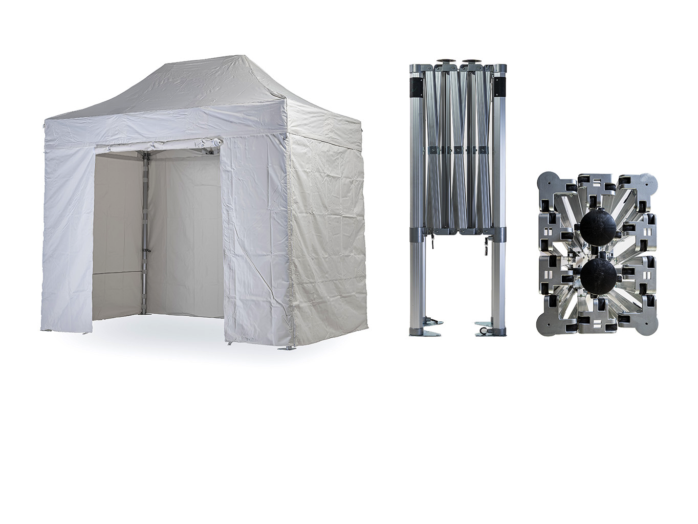 Nůžkový párty stan 2x3 m TENTino BIG HEXAGON Barva opláštění (Zvolte variantu): 1A - BÍLÁ