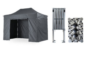 Nůžkový párty stan 2x4 m TENTino BIG HEXAGON EXTREME Barva opláštění (Zvolte variantu): 17A - ANTRACIT