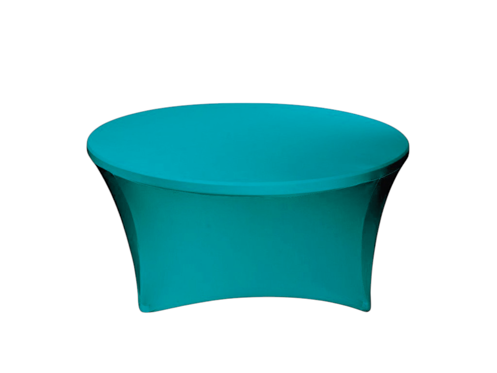 TENTino Elastický ubrus STANDARD na kulatý stůl 180 cm Barva ubrusu: TYRKYSOVÁ / TURQUOISE