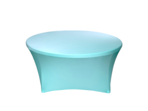 TENTino Elastický ubrus STANDARD na kulatý stůl 180 cm Barva ubrusu: SVĚTLE MODRÁ / SKY BLUE