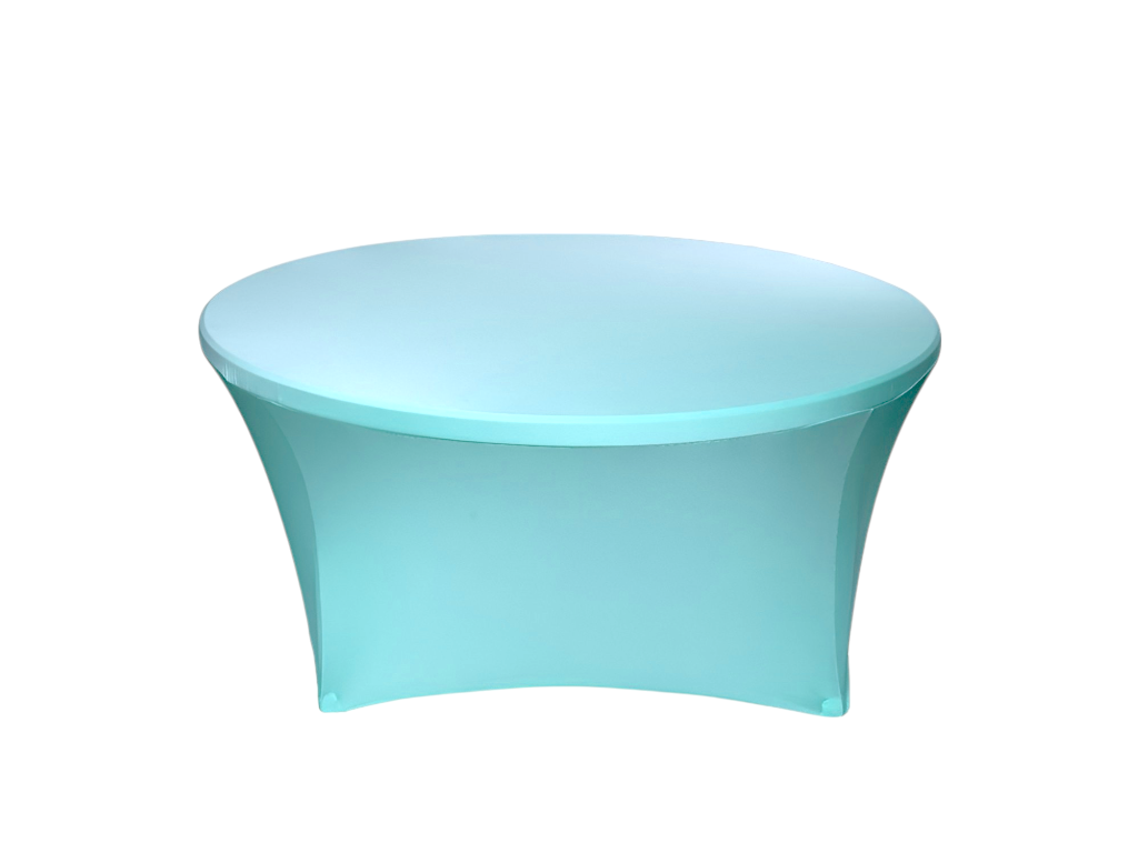 TENTino Elastický ubrus STANDARD na kulatý stůl 180 cm Barva ubrusu: SVĚTLE MODRÁ / SKY BLUE