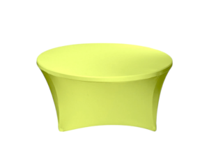 TENTino Elastický ubrus STANDARD na kulatý stůl 180 cm Barva ubrusu: SVÍTIVĚ ŽLUTÁ / YELLOW