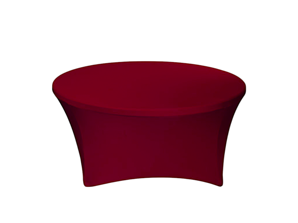 TENTino Elastický ubrus STANDARD na kulatý stůl 180 cm Barva ubrusu: VÍNOVÁ / CLARET