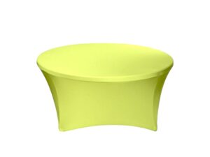 TENTino Elastický ubrus STANDARD na kulatý stůl 152 cm Barva ubrusu: SVÍTIVĚ ŽLUTÁ / YELLOW
